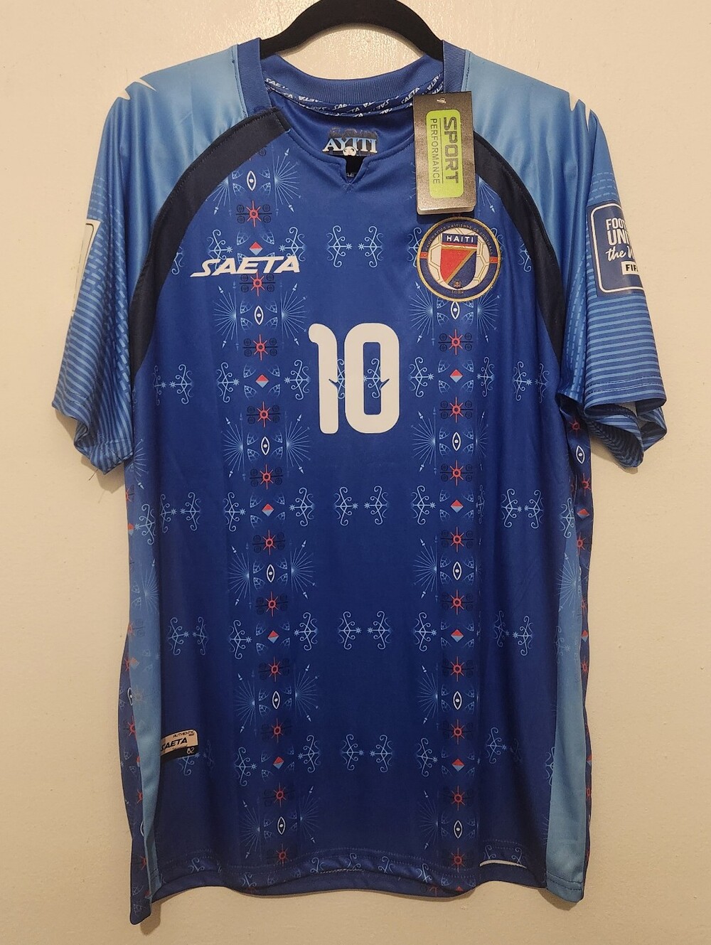 NWT Haiti Soccer World Cup 2026 Mike #10 Home Mens Football Jersey